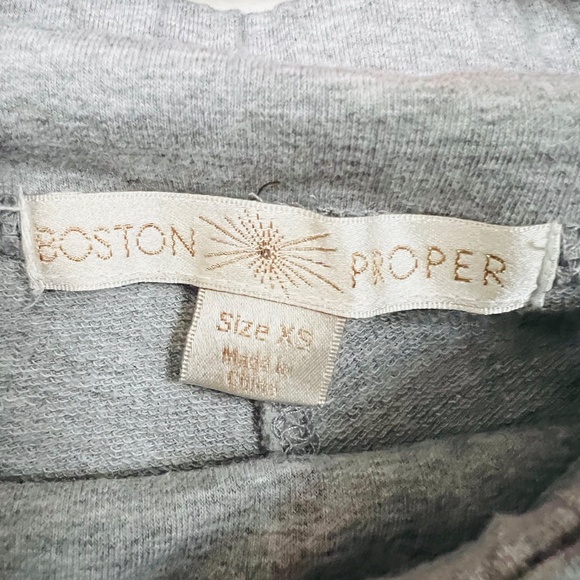 Boston Proper Chic Zippered Coordinate Set Grey/White with Silver Zips XS - Picture 9 of 10